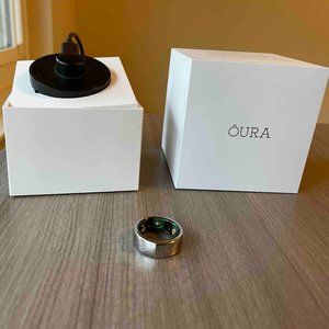 Oura smart ring, size 7, silver, Balance style, Gen 2